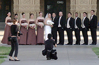 Hochzeitsfotograf bei der Arbeit
