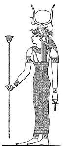 Hathor. Abbildung aus Meyers Konversationslexikon 1888
